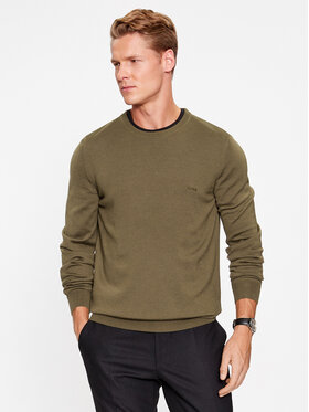 BOSS Boss Maglione Botto-L 50476364 Verde Regular Fit
