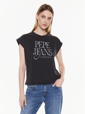 Pepe Jeans Pepe Jeans T-Shirt Linda PL505385 Szary Boxy Fit