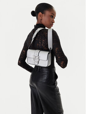 PINKO PINKO Kabelka Love One Mini Slouchy Fl AI 25-26 PLTT 104340 A2JT Strieborná