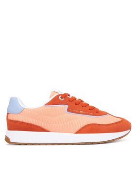 Tommy Hilfiger Tommy Hilfiger Laisvalaikio batai Th Retro Runner Mix FW0FW09410 Oranžinė