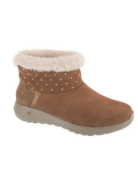 Skechers Skechers Śniegowce Slip-Ins: On-The-Go Joy - Cozy Shimmer Brązowy