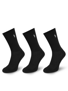 Polo Ralph Lauren Polo Ralph Lauren Набір 3 пар високих жіночих шкарпеток 455918021002 Чорний