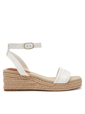 Tommy Hilfiger Tommy Hilfiger Espadrilky Tommy Hilfiger Espad Mid Wedge FW0FW08805 Écru