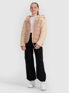 4F 4F Vatovaná bunda 4FJRAW25TDJAF0771-83S Hnedá Regular Fit