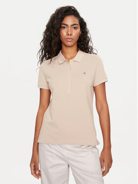Gant Gant Polo Shield 4200870 Beżowy Slim Fit