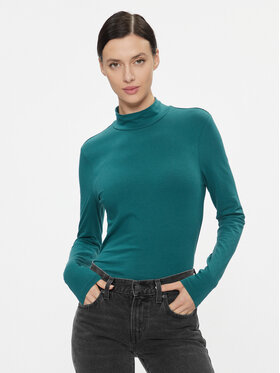 ONLY ONLY Bluză cu gât 15280335 Verde Regular Fit