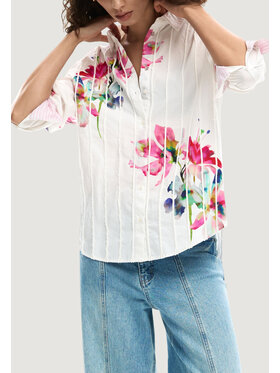 Desigual Desigual Koszula CAM_COLLEGE Biały Casual Fit