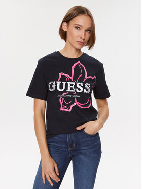 Guess Guess T-Shirt Ann V3BI07 K8FQ4 Niebieski Regular Fit