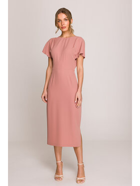 Stylove Stylove Večerní šaty S398 Růžová Premium Fit