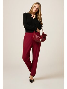Oltre Oltre Pantaloni di tessuto P273J002361N026 Rosso Regular Fit