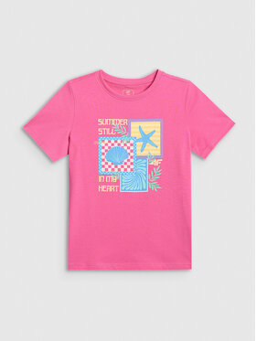 4F 4F T-Shirt SUMMER SPLASH Różowy Regular Fit