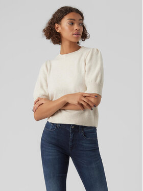 Vero Moda Vero Moda Πουλόβερ Doffy 10278313 Κρεμ Regular Fit