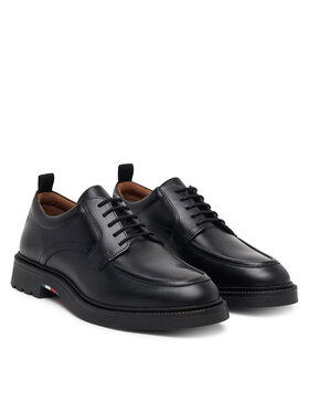 Tommy Hilfiger Tommy Hilfiger Nizki čevlji Corporate Casual Lth Deck Shoe FM0FM05979 Črna