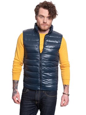 Wrangler Wrangler Smanicato PUFFER VEST Blu Regular Fit