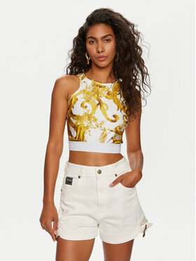 Versace Jeans Couture Versace Jeans Couture Top 76HAM227 Biały Skinny Fit
