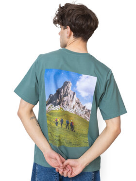 Palto Palto T-Shirt Hiking Club Zielony Relaxed Fit