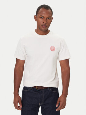 Mustang Mustang T-shirt Akron 1016869 Écru Relaxed Fit
