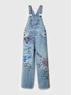 Desigual Desigual Jeans kombinezon THE POWERPUFF GIRLS Supernenas 22WGDD03 Plava Regular Fit
