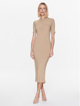 Trussardi Trussardi Плетена рокля 56D00707 Бежов Regular Fit