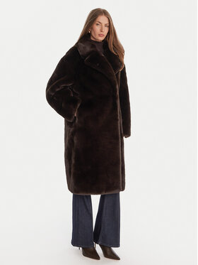 Guess Guess Кожено палто W5BL95 WJ110 Кафяв Regular Fit