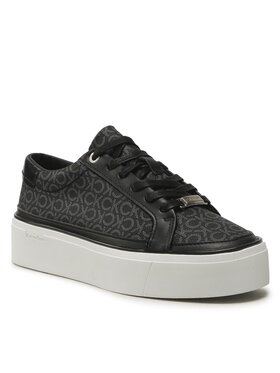Calvin Klein Calvin Klein Sneakersy Flatform Cupsole Lace Up- Mono HW0HW01420 Černá