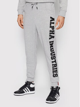 Alpha Industries Alpha Industries Teplákové nohavice Big Letters 126343 Sivá Regular Fit