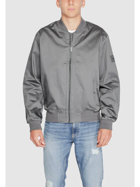Calvin Klein Calvin Klein Παλτό SATEEN STRETCH HERO Γκρι Stretch Fit