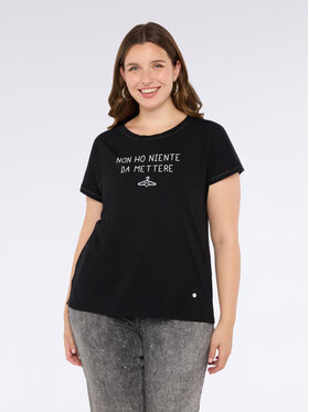 Fiorella Rubino Fiorella Rubino T-Shirt G211L108595N033 Czarny Regular Fit