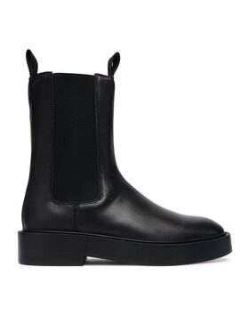 Calvin Klein Calvin Klein Ghete Jodhpur Convate Welt Chelsea Lth YW0YW01905 Negru