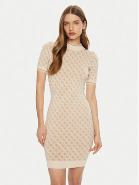 Guess Guess Rochie tricotată W3YK39 Z37K0 Bej Regular Fit