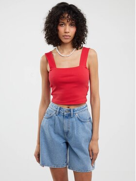 BIG STAR BIG STAR Top SERECONA_603_150 Czerwony Classic Fit