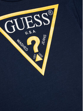 Guess Majica N73I55 K8HM0 Mornarsko Modra Regular Fit