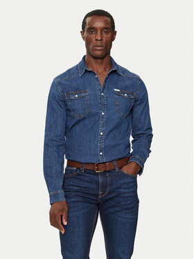 Guess Guess Джинсова сорочка M4YH02 D3PF6 Cиній Classic Fit