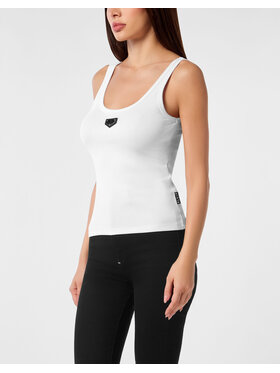 PHILIPP PLEIN PHILIPP PLEIN Tank top 25575 Biały Skin Tight Fit