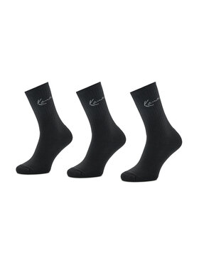 Karl Kani Karl Kani Lot de 3 paires de chaussettes hautes homme Signature 3003749 Noir
