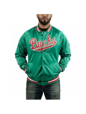 Mitchell & Ness Mitchell & Ness Bundy bomber NBA LIGHTWEIGHT JACKET Zelená Regular Fit
