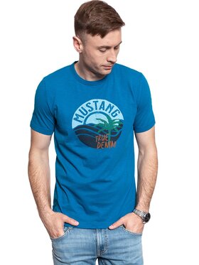 Mustang Mustang T-shirt ALEX C PRINT Blu Regular Fit