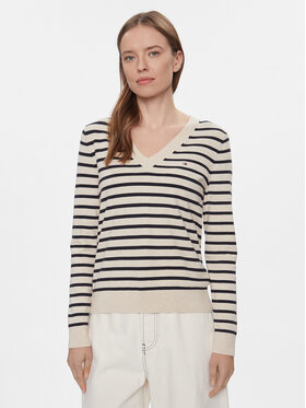 Tommy Hilfiger Tommy Hilfiger Džemper WW0WW40098 Bež Regular Fit