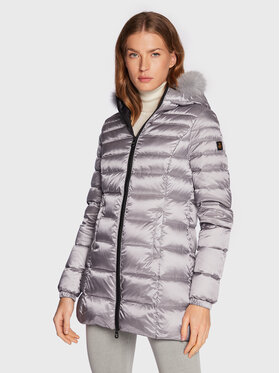 RefrigiWear RefrigiWear Vatovaná bunda Mead W98101 RA0035 Sivá Slim Fit