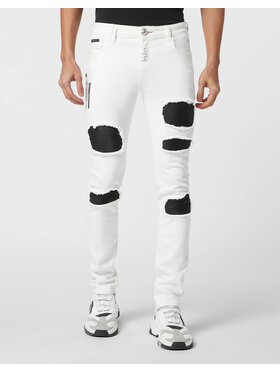 PHILIPP PLEIN PHILIPP PLEIN Jeansy 9233 Bílá Skinny Fit