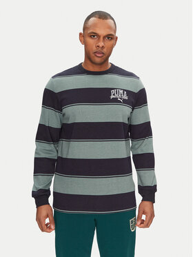 Puma Puma Džemperis ar kapuci Class Striped 684647 Zaļš Regular Fit
