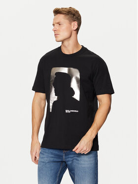 Karl Lagerfeld Jeans Karl Lagerfeld Jeans Tricou A1M17052 Negru Regular Fit