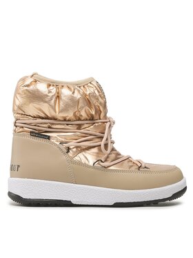 Moon Boot Moon Boot Śniegowce Jr Girl Low Nylon 34051800 Złoty