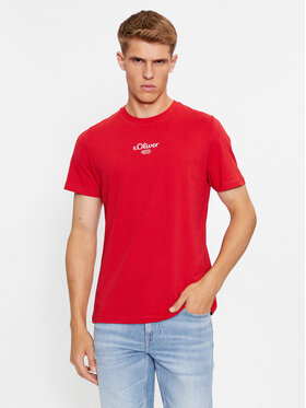 s.Oliver s.Oliver T-Shirt 2140013 Czerwony Regular Fit