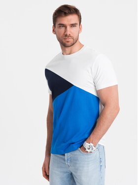 Ombre Ombre T-Shirt S2045 Niebieski Regular Fit