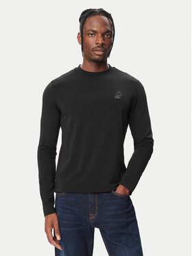 KARL LAGERFELD KARL LAGERFELD Тениска с дълъг ръкав 755048 564235 Черен Regular Fit