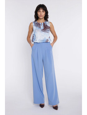 NIFE NIFE Kalhoty z materiálu SD138 Modrá Modern Relaxed Fit