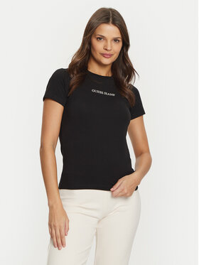 Guess Jeans Guess Jeans Póló W4YI01 J1314 Fekete Regular Fit