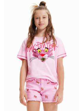 Desigual Desigual Tričko 23SGTK12 Ružová Regular Fit