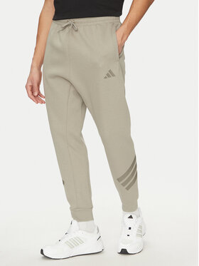 adidas adidas Долнище анцуг Future Icons 3-Stripes JD4862 Бежов Regular Fit